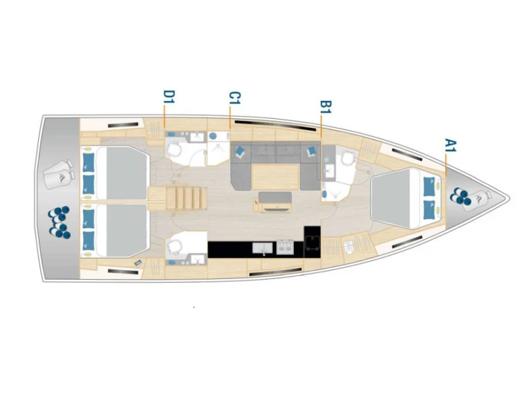 Pronájem jachty v Šibenik  -Hanse Hanse 460 na Samboatu