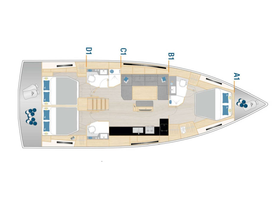 Pronájem jachty v Šibenik  -Hanse Hanse 460 na Samboatu