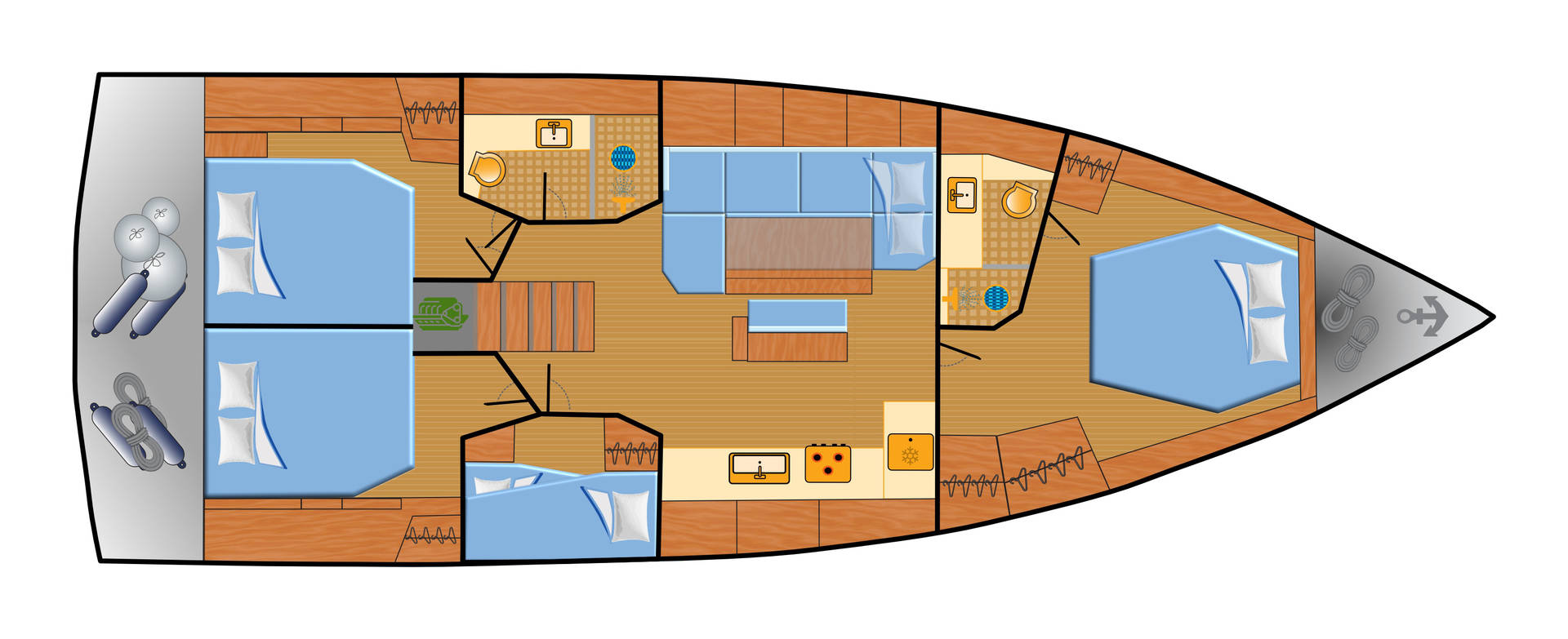 Pronájem Plachetnice v Can Pastilla -Hanse Hanse 460