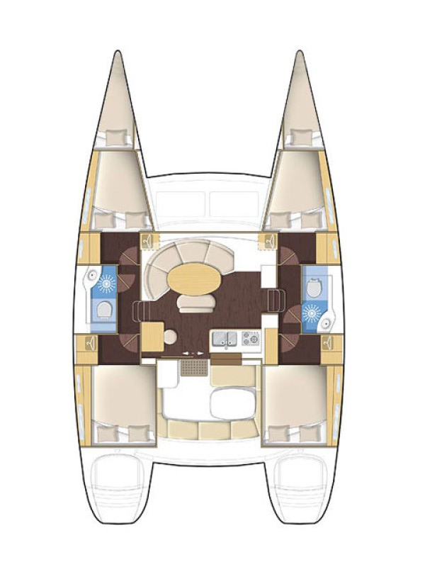 Pronájem jachty v Komolac -Lagoon Lagoon 380 na Samboatu