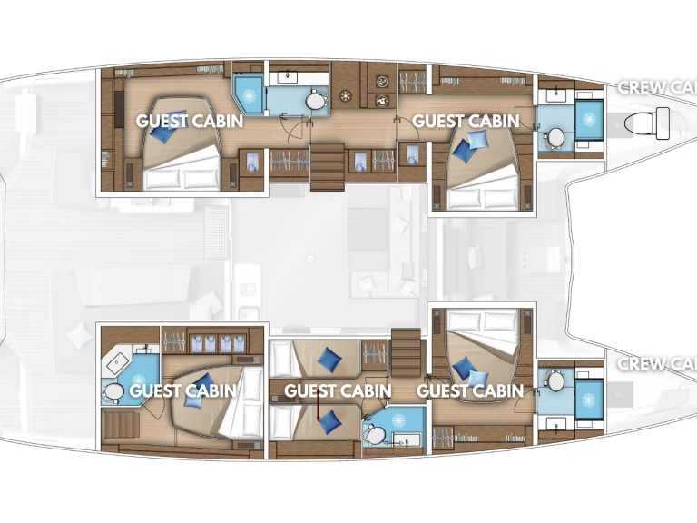 Pronájem Katamarán v Kaštela -Lagoon Lagoon 55