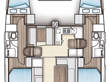 Pronájem Katamarán v Tribunj -Bavaria Nautitech 40 open NEW - 4 + 2 cab.