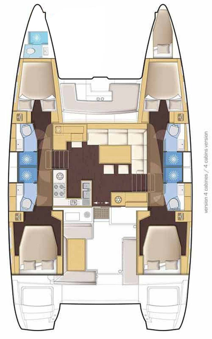 Pronájem jachty v Capo d'Orlando -Lagoon Lagoon 46 na Samboatu