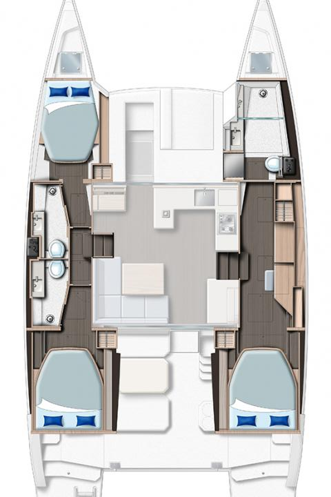 Pronájem lodi Leopard Catamarans / Robertson & Caine Leopard 42 - 3 cab. v Saint Raphael na Samboatu