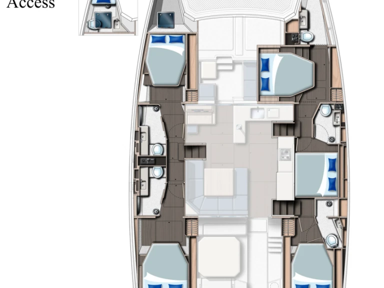 Leopard Catamarans / Robertson & Caine Leopard 50 - 5 + 1 cab jednotlivci a charterové společnosti v Cannigione