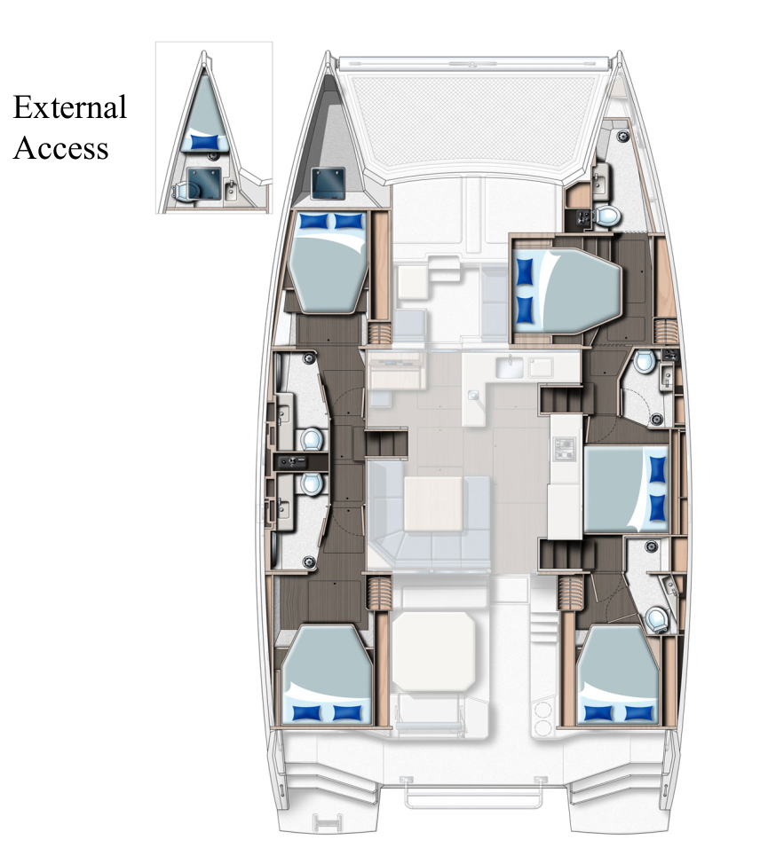 Leopard Catamarans / Robertson & Caine Leopard 50 - 5 + 1 cab jednotlivci a charterové společnosti v Cannigione