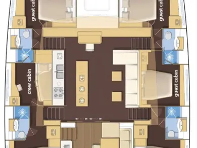 Pronájem Katamarán Lagoon s licencí