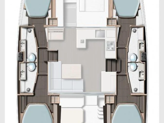 Pronájem Katamarán v Furnari -Leopard Catamarans / Robertson & Caine Leopard 42 - 4 cab.