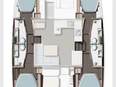 Pronájem Katamarán v Furnari -Leopard Catamarans / Robertson & Caine Leopard 42 - 4 cab.