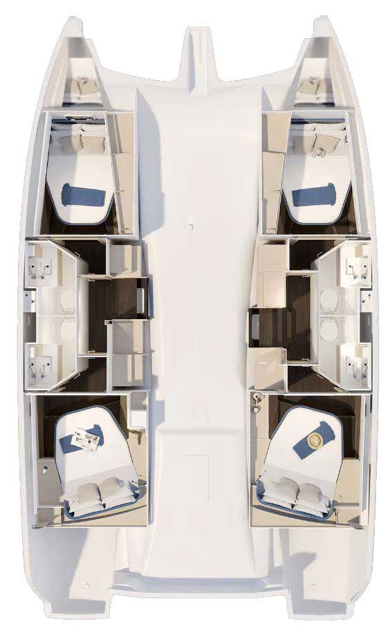 Pronájem Katamarán v Trogir -Fountaine Pajot Fountaine Pajot FP 41 Quatuor 4