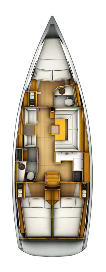 Jeanneau Sun Odyssey 419 jednotlivci a charterové společnosti v Rhodos