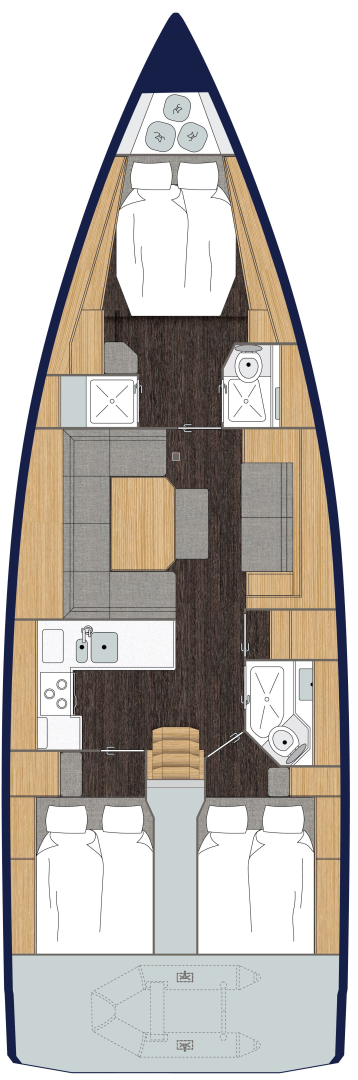 Pronájem jachty v Fethiye -Bavaria Bavaria C45 na Samboatu