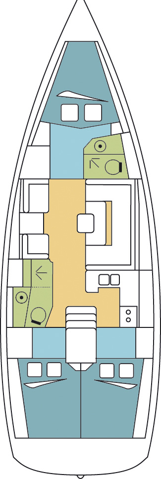 Jeanneau Sun Odyssey 419 jednotlivci a charterové společnosti v Praslin Island