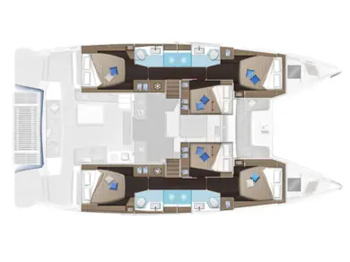 Lagoon Lagoon 51 jednotlivci a charterové společnosti v Lefkáda