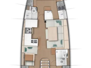 Pronájem jachty v Göcek  -Jeanneau Sun Odyssey 490 na Samboatu