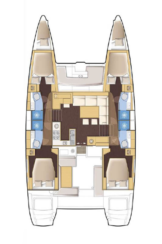 Pronájem Katamarán Lagoon s licencí