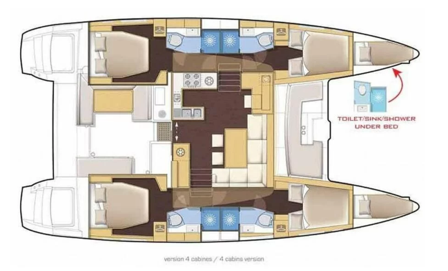 Pronájem Katamarán Lagoon s licencí