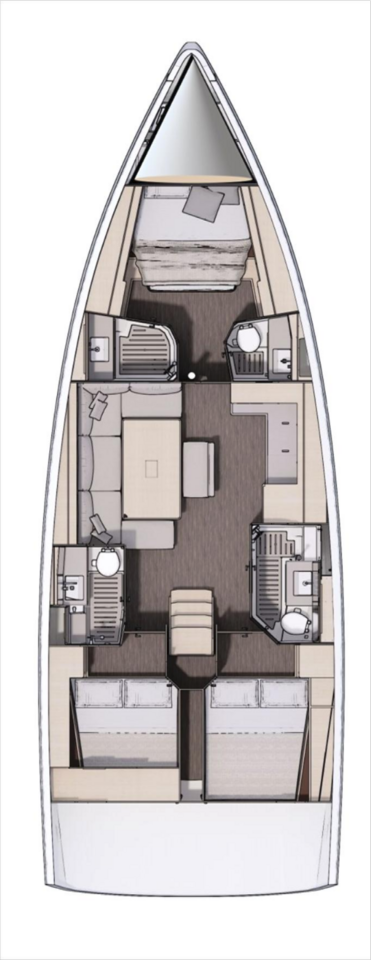 Pronajmout si Dufour Dufour 470 v Biograd Na Moru