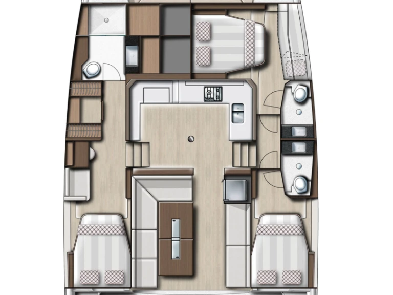 Pronájem Katamarán v Šibenik  -Bali Bali Catspace Voile