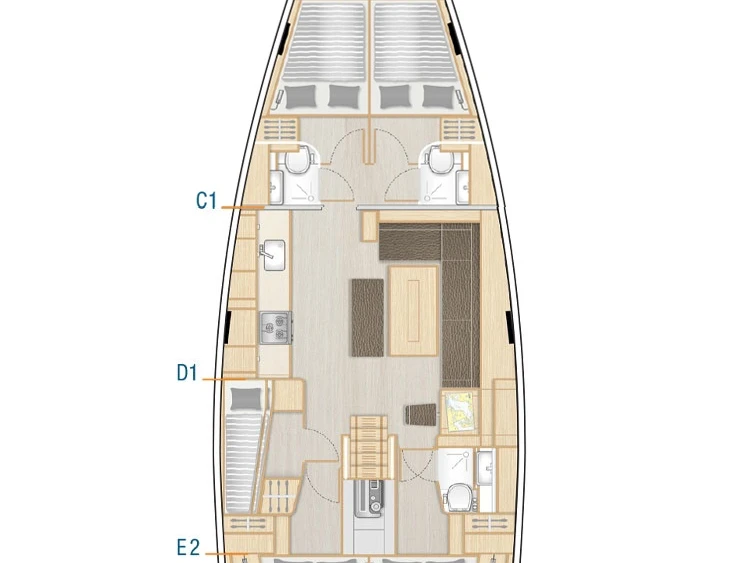 Pronájem lodi Hanse Hanse 508 v Komolac na Samboatu