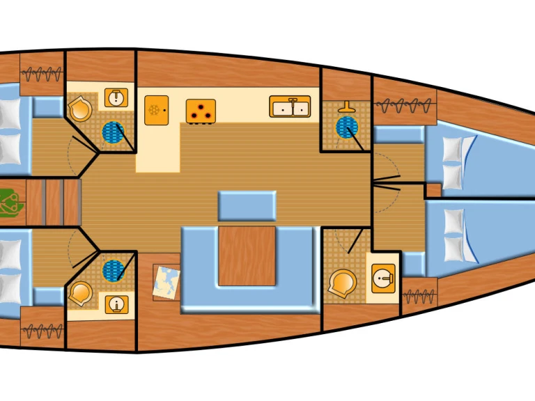 Pronájem jachty v Palma de Mallorca -Bavaria Cruiser 45 na Samboatu
