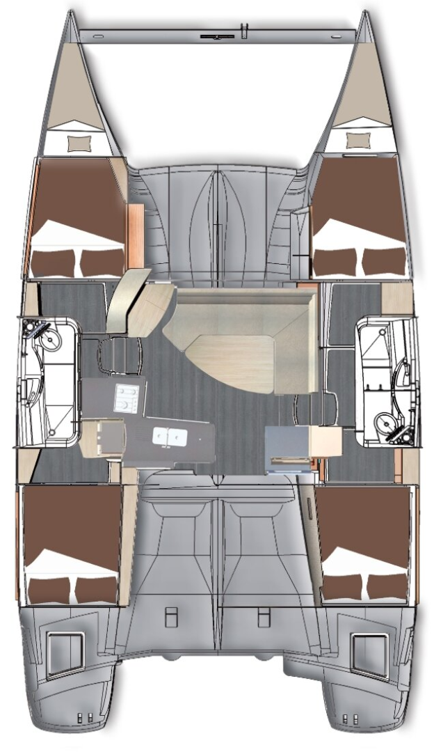 Fountaine Pajot Lipari 41 jednotlivci a charterové společnosti v Kaş