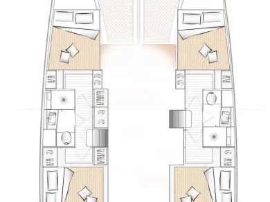 Pronájem Katamarán v Göcek  -Excess Excess 11