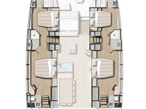 Pronájem Katamarán v Fethiye -Bali Bali 5.4 - 6 cab.