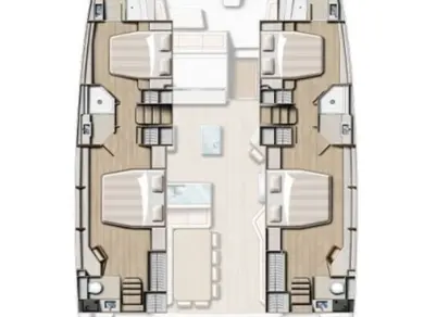 Pronájem Katamarán v Fethiye -Bali Bali 5.4 - 6 cab.