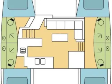 Pronájem Katamarán Fountaine Pajot s licencí