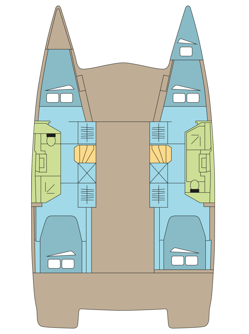 Fountaine Pajot Isla 40 jednotlivci a charterové společnosti v Parham Town