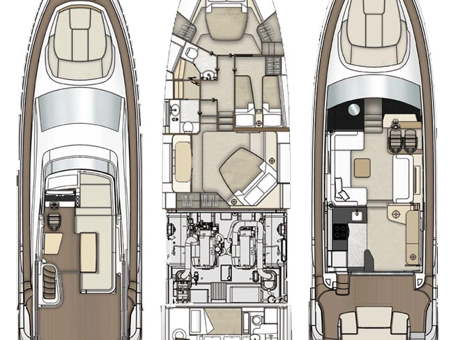 Pronájem Jachta v Kaštela -Azimut Azimut 55 Fly