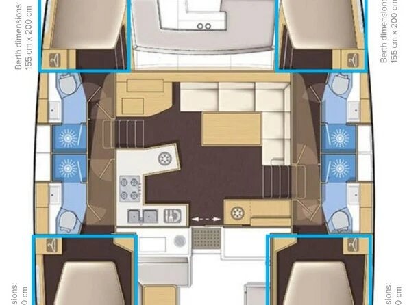 Pronájem jachty v Kaštela -Lagoon Lagoon 450 F na Samboatu