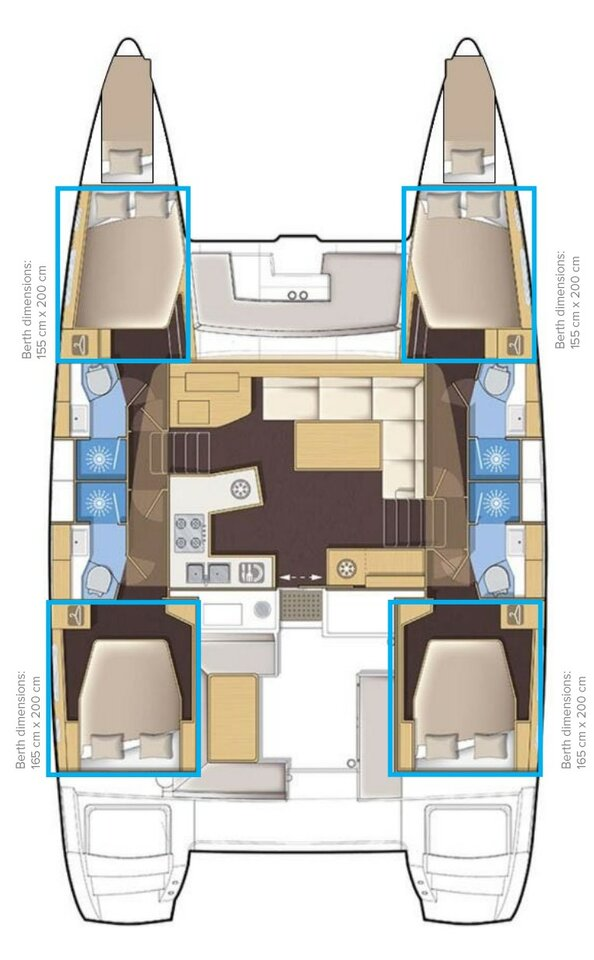 Pronájem jachty v Kaštela -Lagoon Lagoon 450 F na Samboatu