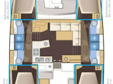 Pronájem jachty v Kaštela -Lagoon Lagoon 450 F na Samboatu