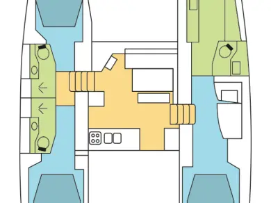 Pronájem lodi Kaštela lákavé ceny Lagoon 46