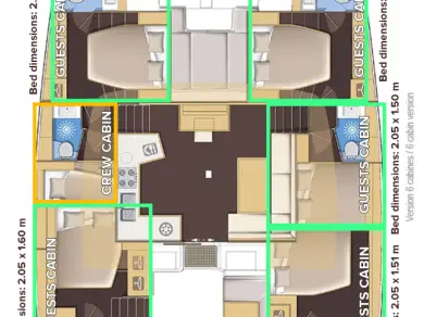 Pronájem jachty v Kaštela -Lagoon Lagoon 52 na Samboatu