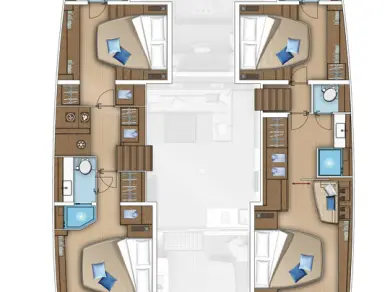 Pronájem lodi Kaštela lákavé ceny Lagoon 55