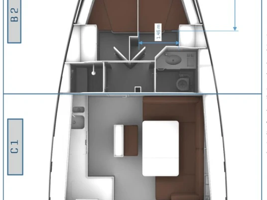 Pronájem Plachetnice v Marmaris -Bavaria Cruiser 46