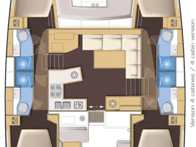 Pronájem Katamarán Lagoon s licencí