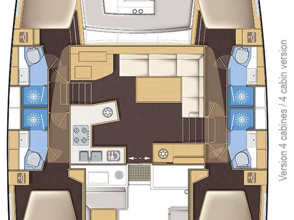 Pronájem Katamarán v Palma de Mallorca -Lagoon Lagoon 450 Sport Top