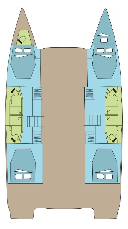 Fountaine Pajot Elba 45 jednotlivci a charterové společnosti v Komolac