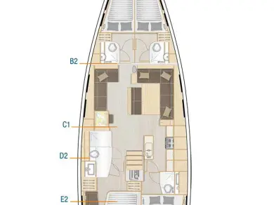 Pronájem Plachetnice v Lefkáda -Hanse Hanse 548