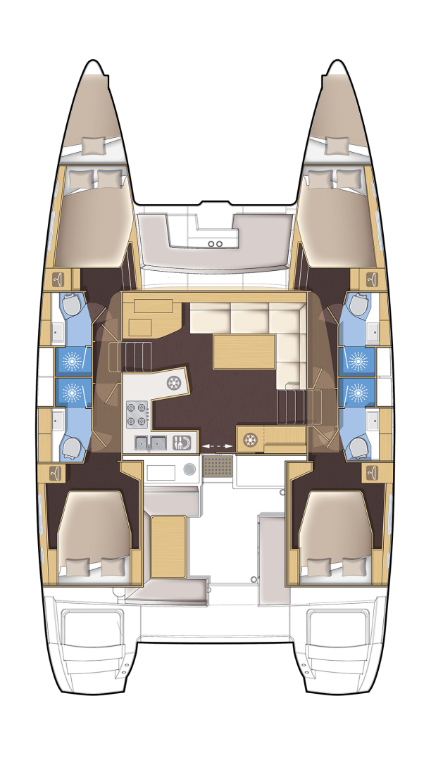 Pronájem Katamarán Lagoon s licencí