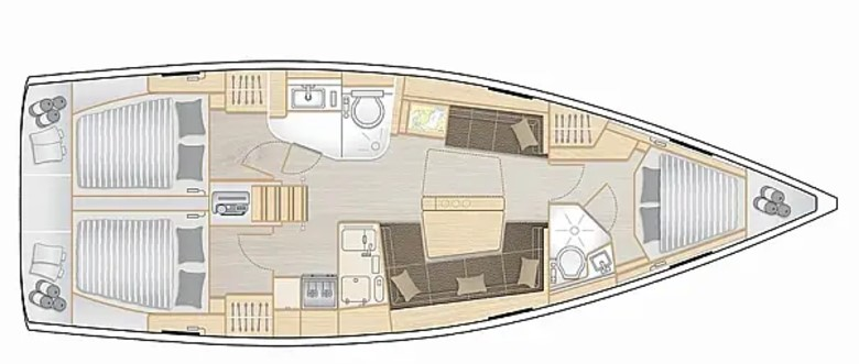 Hanse Hanse 418 jednotlivci a charterové společnosti v Lefkáda