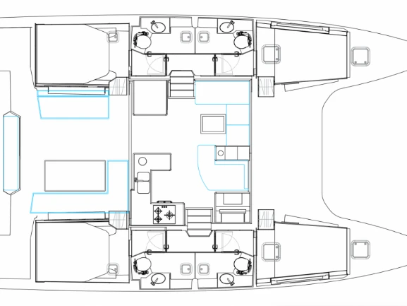 Pronájem lodi Bavaria Nautitech 47 Power - 4 + 2 cab. v Lefkáda na Samboatu
