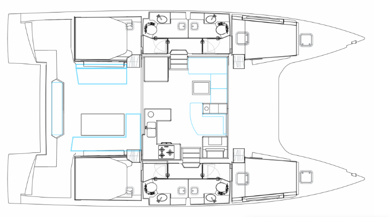 Pronájem lodi Bavaria Nautitech 47 Power - 4 + 2 cab. v Lefkáda na Samboatu