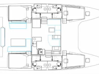 Pronájem lodi Bavaria Nautitech 47 Power - 4 + 2 cab. v Lefkáda na Samboatu