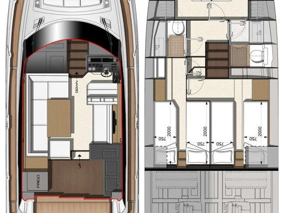Pronájem lodi Biograd Na Moru lákavé ceny Prestige 460 Fly - 3 + 1 cab.