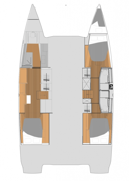 Pronájem Katamarán v Donji Seget -Fountaine Pajot Fountaine Pajot Elba 45 - 3 + 1 cab.